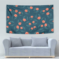 Hawaii Monstera Tapestry Hibiscus Flowers Simple Style - Polynesian Pride