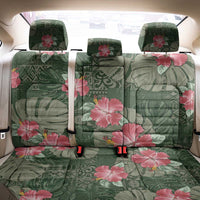 Hawaii Back Car Seat Cover Green Polynesian Monstera Patterns - Polynesian Pride