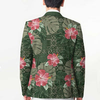 Hawaii Blazer Green Polynesian Monstera Patterns - Polynesian Pride