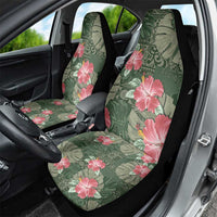 Hawaii Car Seat Cover Green Polynesian Monstera Patterns - Polynesian Pride