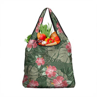 Hawaii Grocery Bag Green Polynesian Monstera Patterns - Polynesian Pride