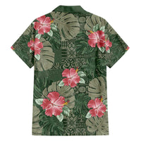 Hawaii Hawaiian Shirt Green Polynesian Monstera Patterns - Polynesian Pride