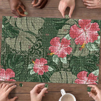Hawaii Puzzle Green Polynesian Monstera Patterns - Polynesian Pride