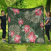 Hawaii Quilt Green Polynesian Monstera Patterns DT05 - Polynesian Pride