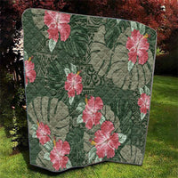 Hawaii Quilt Green Polynesian Monstera Patterns DT05 - Polynesian Pride