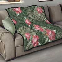 Hawaii Quilt Green Polynesian Monstera Patterns DT05 - Polynesian Pride
