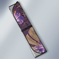 Hawaii Auto Sun Shade Purple Polynesian Monstera Patterns - Polynesian Pride
