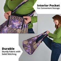 Hawaii Grocery Bag Purple Polynesian Monstera Patterns - Polynesian Pride