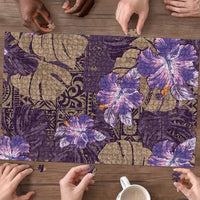 Hawaii Puzzle Purple Polynesian Monstera Patterns - Polynesian Pride