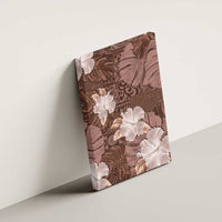 Hawaii Canvas Wall Art Brown Polynesian Monstera Patterns - Polynesian Pride