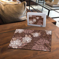 Hawaii Puzzle Brown Polynesian Monstera Patterns - Polynesian Pride