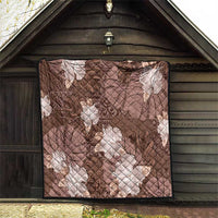 Hawaii Quilt Brown Polynesian Monstera Patterns - Polynesian Pride