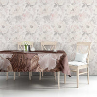 Hawaii Tablecloth Brown Polynesian Monstera Patterns - Polynesian Pride