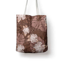 Hawaii Tote Bag Brown Polynesian Monstera Patterns - Polynesian Pride