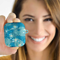 Hawaii AirPods Case Teal Polynesian Monstera Patterns - Polynesian Pride