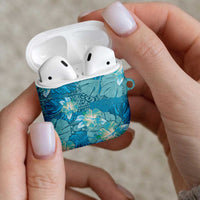 Hawaii AirPods Case Teal Polynesian Monstera Patterns DT05 - Polynesian Pride