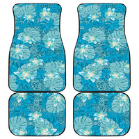 Hawaii Car Mats Teal Polynesian Monstera Patterns - Polynesian Pride