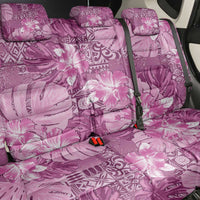Hawaii Back Car Seat Cover Magenta Polynesian Monstera Patterns DT05 - Polynesian Pride