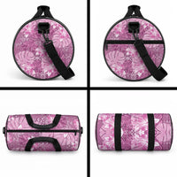 Hawaii Duffle Bag Magenta Polynesian Monstera Patterns