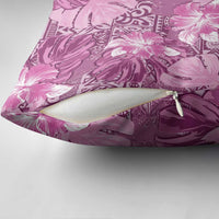 Hawaii Pillow Cover Magenta Polynesian Monstera Patterns - Polynesian Pride