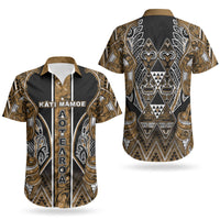 Aotearoa Kati Mamoe Couples Matching Puletasi and Hawaiian Shirt Maori Brown Tribal Paua Shell Pattern DT05 - Polynesian Pride