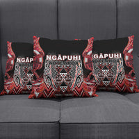 Aotearoa Ngapuhi Pillow Cover Maori Red Tribal Paua Shell Pattern DT05 - Polynesian Pride