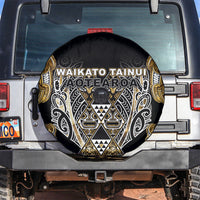 Aotearoa Waikato Tainui Spare Tire Cover Maori Light Gold Tribal Paua Shell Pattern DT05 Yellow - Polynesian Pride