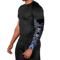 Aotearoa Ngati Kahungunu Arm Sleeves Maori Tribal Blue Paua Shell Pattern DT05 - Polynesian Pride