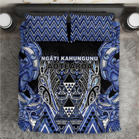 Aotearoa Ngati Kahungunu Bedding Set Maori Tribal Blue Paua Shell Pattern DT05 Blue - Polynesian Pride