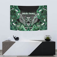 Aotearoa Ngai Tahu Tapestry Maori Tribal Dark Green Paua Shell Pattern DT05 - Polynesian Pride