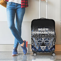 Aotearoa Tuwharetoa Luggage Cover Maori Tribal Navy Paua Shell Pattern DT05 - Polynesian Pride