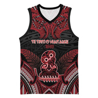 Personalised New Zealand Waitangi Day Basketball Jersey Te Tiriti O Waitangi 1840 - Polynesian Pride