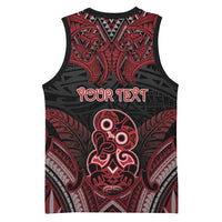 Personalised New Zealand Waitangi Day Basketball Jersey Te Tiriti O Waitangi 1840 - Polynesian Pride