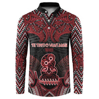 Personalised New Zealand Waitangi Day Button Sweatshirt Te Tiriti O Waitangi 1840 - Polynesian Pride