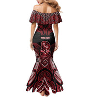 Personalised New Zealand Waitangi Day Family Matching Mermaid Dress and Hawaiian Shirt Te Tiriti O Waitangi 1840 DT05 - Polynesian Pride