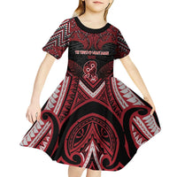 Personalised New Zealand Waitangi Day Kid Short Sleeve Dress Te Tiriti O Waitangi 1840 - Polynesian Pride