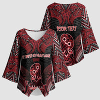 Personalised New Zealand Waitangi Day Kimono Sleeve Blouse Te Tiriti O Waitangi 1840 - Polynesian Pride