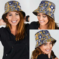 Ekamawir omo Nauru Bucket Hat Pacific Patchwork Xmas Vibes - Polynesian Pride