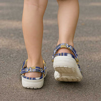 Ekamawir omo Nauru Clogs Shoes Pacific Patchwork Xmas Vibes - Polynesian Pride