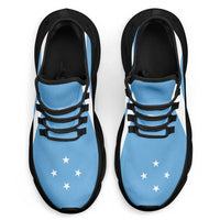 Federated States Of Micronesia Clunky Sneakers Flag-Inspired Curve Style