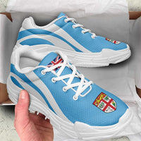 Fiji Chunky Sneakers Flag-Inspired Curve Style
