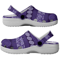 Fiji Marau na Kerisimasi Clogs Shoes Purple Tapa Masi Inspired Christmas - Polynesian Pride