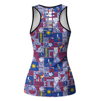 Filipino Maligayang Pasko Hollow Tank Top Pacific Patchwork Xmas Vibes - Polynesian Pride