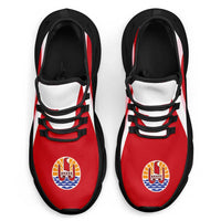 French Polynesia Clunky Sneakers Flag-Inspired Curve Style