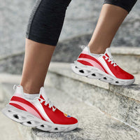 French Polynesia Clunky Sneakers Flag-Inspired Curve Style