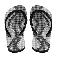 Gray Hawaii Palaka Flip Flops Hawaiian Honohono Lei