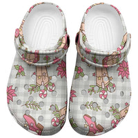 Gray Paniolo Palaka Hawaiian Cowgirl Christmas Clogs Shoes - Polynesian Pride