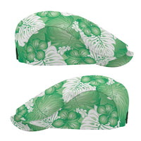 Green Aloha Hawaii Jeff Hat Monstera Hibiscus Plumeria Seamless Vibes - Polynesian Pride