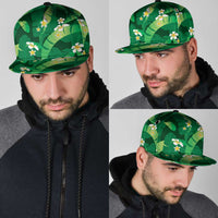 Green Banana Leaf Hawaii Snapback Cap Lau Maia Plumeria Tropical Summer Vibes