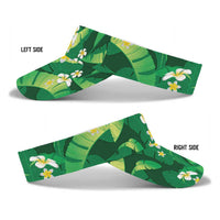 Green Banana Leaf Hawaii Sun Visor Cap Lau Maia Plumeria Tropical Summer Vibes